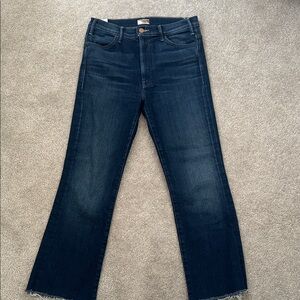 Women's Dark Blue cropped jeans